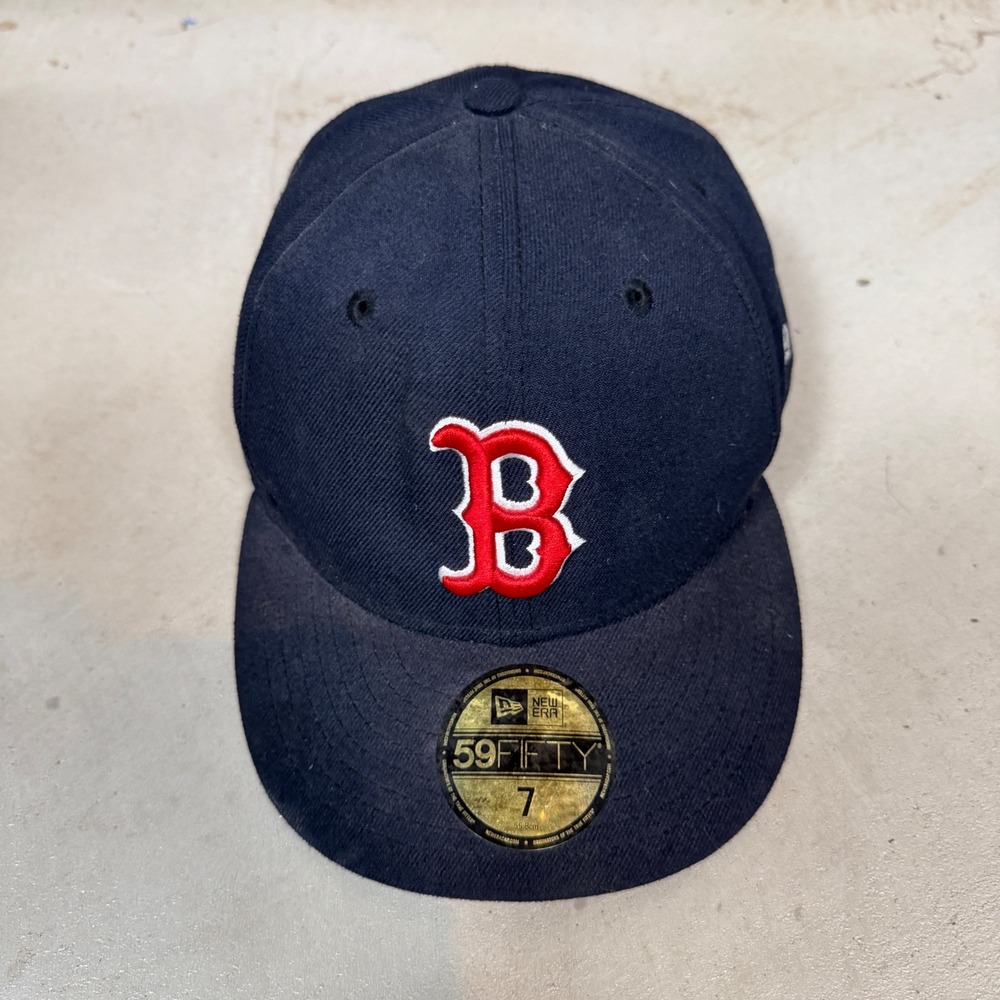 New Era 59FIFTY Boston Red Sox MLB Authentic Collection Fitted Hat Size 7 Navy